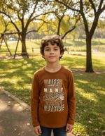 Camiseta Manga Longa Com Estampa Infantil Menino