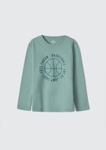 Camiseta Manga Longa Com Estampa Infantil Menino
