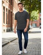 Camiseta Básica Masculina Mar Em Algodão Peruano