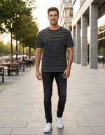 Camiseta Básica Masculina Mar Em Algodão Peruano