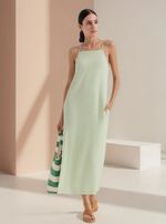 Vestido Midi Em Viscolinho
