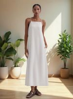 Vestido Midi Em Viscolinho