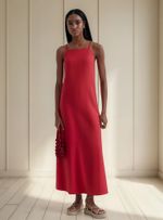 Vestido Midi Em Viscolinho