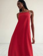 Vestido Midi Em Viscolinho