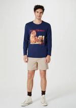 Camiseta Masculina Manga Longa Com Estampa