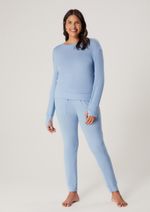 Pijama Feminino Longo Em Tricot