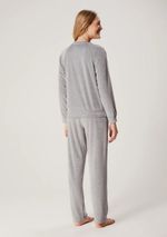 Pijama Feminino Longo Em Malha Plush