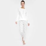 Pijama Feminino Longo Com Estampa