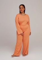 Pijama Feminino Longo Em Malha De Algodão