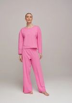 Pijama Feminino Longo Em Malha De Algodão