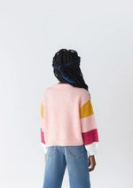 Blusão Infantil Menina Em Tricô Colorido