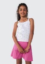 Conjunto Infantil Blusa E Shorts-saia