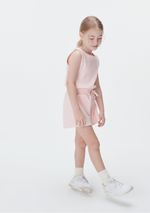 Conjunto Curto Infantil Menina Em Ribana Canelada