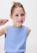 Conjunto Curto Infantil Menina Em Ribana Canelada