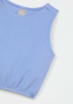 Conjunto Curto Infantil Menina Em Ribana Canelada