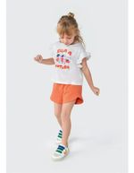 Conjunto Curto Infantil Menina Toddler 100% Algodão