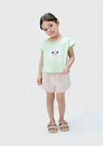 Conjunto Curto Infantil Menina Toddler 100% Algodão