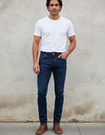 Calça Jeans Básica Masculina Skinny Com Elastano