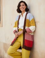 Cardigan Feminino Com Botão Em Tricô