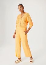Cardigan Feminino Em Tricô Texturizado Laranja M