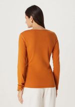 Blusa Feminina Básica Slim Manga Longa
