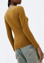 Blusa Feminina Básica Slim Manga Longa