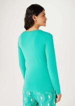 Blusa Feminina Básica Slim Manga Longa