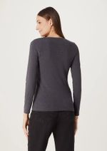 Blusa Feminina Básica Slim Manga Longa