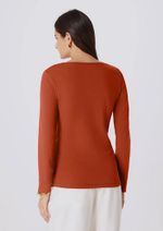 Blusa Feminina Básica Slim Manga Longa