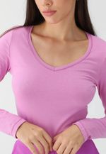 Blusa Feminina Básica Slim Manga Longa