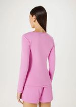 Blusa Feminina Básica Slim Manga Longa