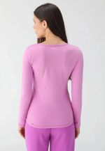 Blusa Feminina Básica Slim Manga Longa