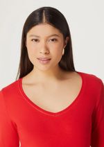 Blusa Feminina Básica Slim Manga Longa