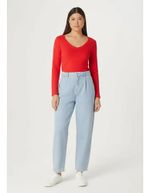 Blusa Feminina Básica Slim Manga Longa