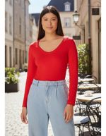 Blusa Feminina Básica Slim Manga Longa
