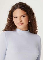 Blusa Feminina Manga Longa Cropped Canelada
