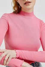 Blusa Feminina Manga Longa Cropped Canelada