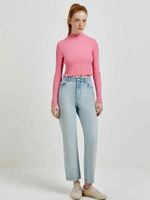 Blusa Feminina Manga Longa Cropped Canelada