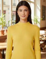 Blusa Feminina Manga Longa Cropped Canelada