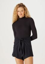 Blusa Feminina Manga Longa Cropped Canelada