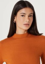 Blusa Feminina Manga Longa Cropped Canelada