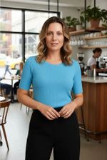 Blusa Feminina Básica Em Ribana