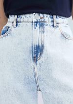Calça Jeans Básica Feminina Reta Cintura Alta Barra A Fio
