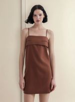 Vestido Curto Alças Removíveis Com Linho