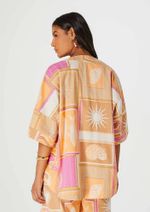 Kimono Feminino Manga 3/4 Estampado