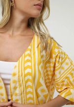 Kimono Feminino Manga 3/4 Estampado