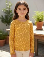 Blusa Infantil Menina Manga Longa Em Ribana