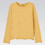 Blusa Infantil Menina Manga Longa Em Ribana