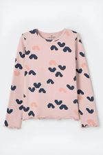Blusa Infantil Menina Manga Longa Em Ribana