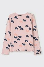Blusa Infantil Menina Manga Longa Em Ribana